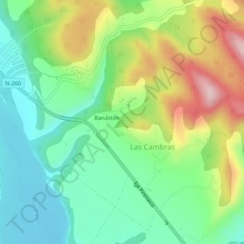 Topografische Karte Cerro Citar, Höhe, Relief