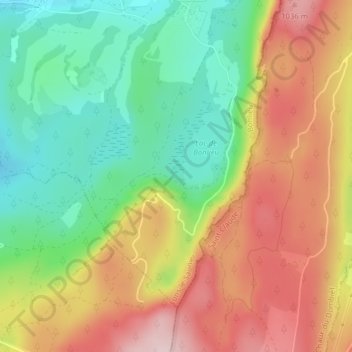 Topografische Karte La Queue du Lac, Höhe, Relief