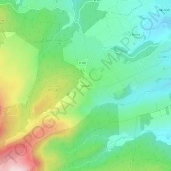 Topografische Karte Pessade, Höhe, Relief