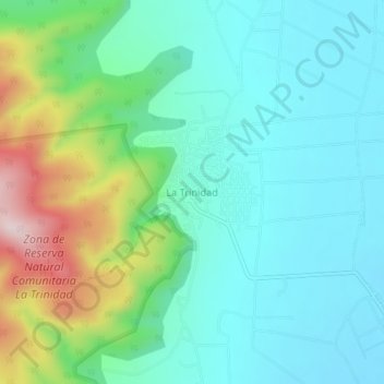 Topografische Karte La Trinidad, Höhe, Relief