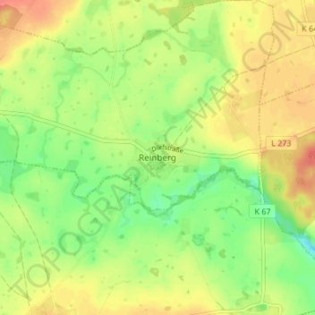 Topografische Karte Reinberg, Höhe, Relief