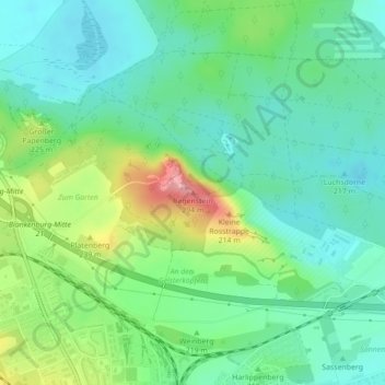 Topografische Karte Regenstein, Höhe, Relief