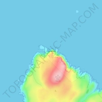 Topografische Karte Cape Wrath, Höhe, Relief