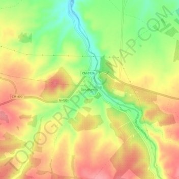 Topografische Karte Sotuélamos, Höhe, Relief