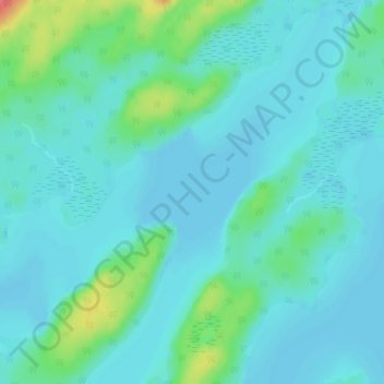 Topografische Karte Lac Opémisca, Höhe, Relief