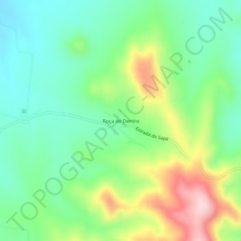 Topografische Karte Roça de Dentro, Höhe, Relief