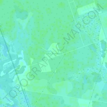 Topografische Karte Villa Trinidad, Höhe, Relief