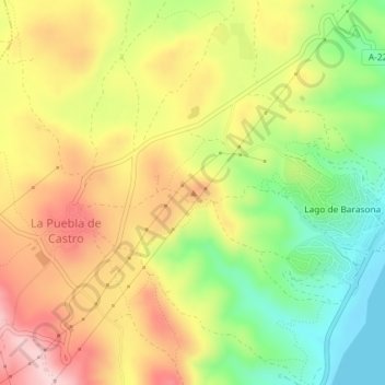 Topografische Karte Cerro Calvario, Höhe, Relief