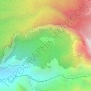 Topografische Karte Bulu Ramma, Höhe, Relief