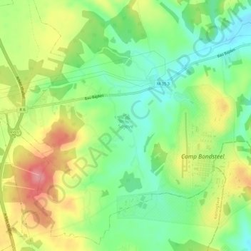 Topografische Karte Sojevë, Höhe, Relief