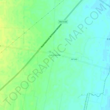 Topografische Karte Los Costilla, Höhe, Relief