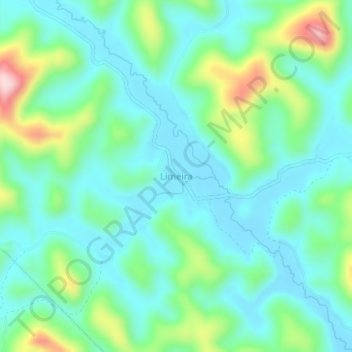 Topografische Karte Limeira, Höhe, Relief