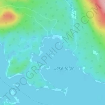 Topografische Karte James Bay, Höhe, Relief