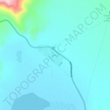 Topografische Karte Jama, Höhe, Relief