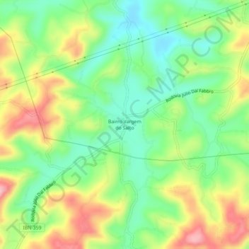 Topografische Karte Bairro Vargem do Salto, Höhe, Relief