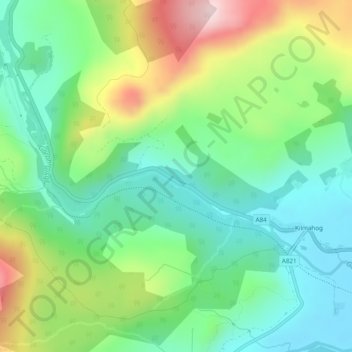 Topografische Karte Pass Of Leny, Höhe, Relief