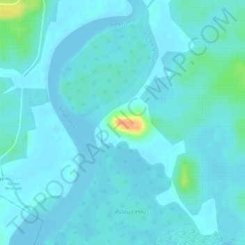 Topografische Karte Bukit Seluyut, Höhe, Relief