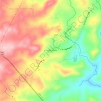 Topografische Karte Colônia Maciel, Höhe, Relief