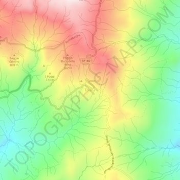 Topografische Karte Triana, Höhe, Relief