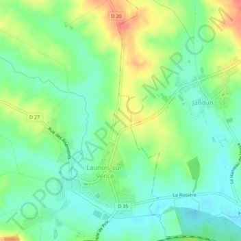 Topografische Karte Chemin du Calvaire, Höhe, Relief