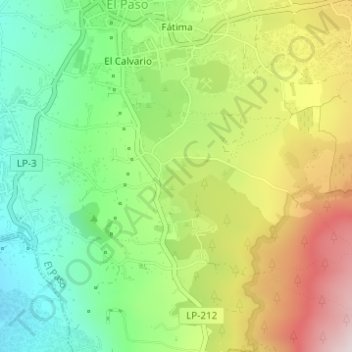 Topografische Karte Tacande, Höhe, Relief