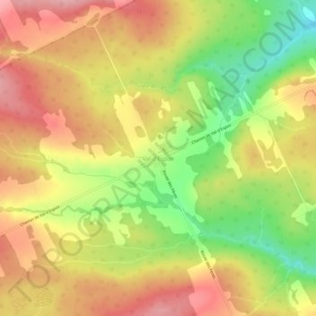 Topografische Karte Val-d'Espoir, Höhe, Relief