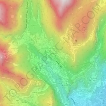 Topografische Karte Pastoedo, Höhe, Relief