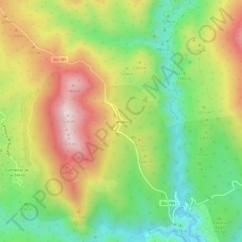 Topografische Karte Corralejo, Höhe, Relief
