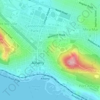 Topografische Karte Wagon Rock Lookout, Höhe, Relief