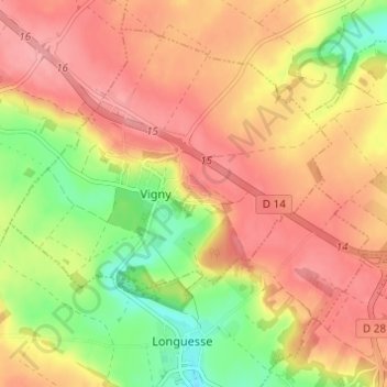 Topografische Karte La Gaudière, Höhe, Relief