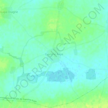 Topografische Karte Gainthe Kaye, Höhe, Relief