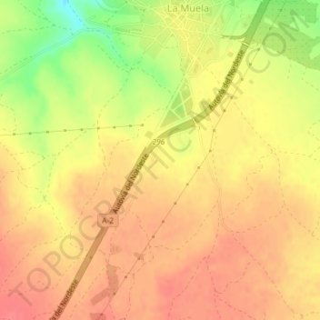 Topografische Karte La Cerdena, Höhe, Relief