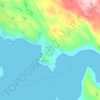 Topografische Karte Apex, Höhe, Relief