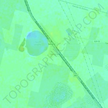 Topografische Karte Sevigné, Höhe, Relief