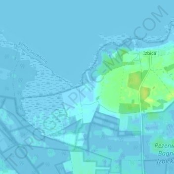 Topografische Karte Lisia Góra, Höhe, Relief