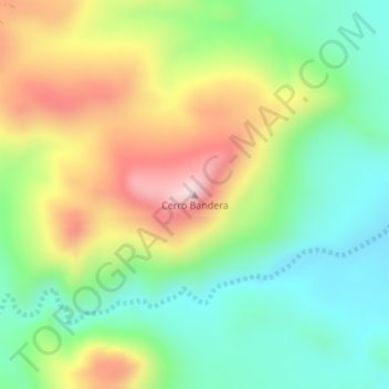 Topografische Karte Cerro Bandera, Höhe, Relief