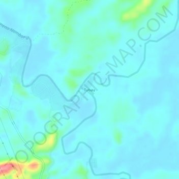 Topografische Karte Tubau, Höhe, Relief