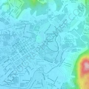 Topografische Karte Seven Sister's Point, Höhe, Relief