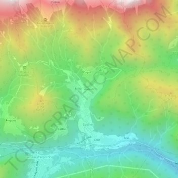 Topografische Karte Andrich, Höhe, Relief