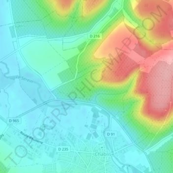 Topografische Karte Les Preuses, Höhe, Relief