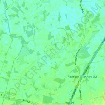Topografische Karte Langwege, Höhe, Relief