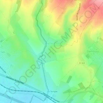 Topografische Karte La Bassée, Höhe, Relief