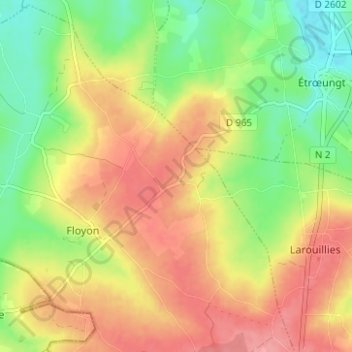 Topografische Karte Le Plouy, Höhe, Relief