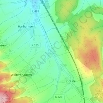 Topografische Karte Netze, Höhe, Relief