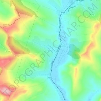 Topografische Karte Balden, Höhe, Relief