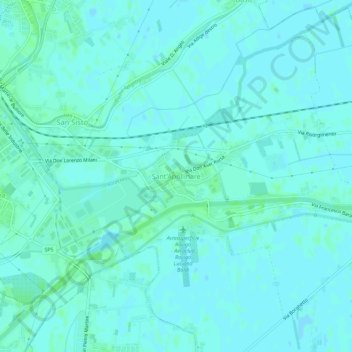 Topografische Karte Sant'Apollinare, Höhe, Relief