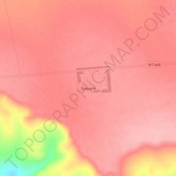 Topografische Karte Itaquerê, Höhe, Relief