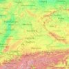 Topografische Karte Bayern, Höhe, Relief