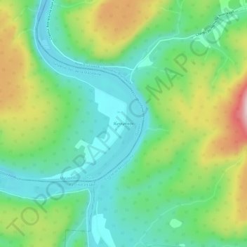 Topografische Karte Runnymede, Höhe, Relief