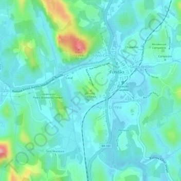 Topografische Karte Morro da Igreja, Höhe, Relief